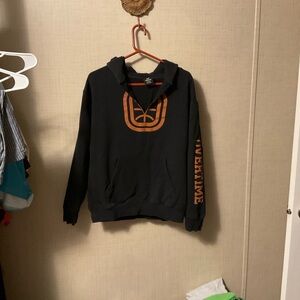 Overtime Black and Orange Men's Hoodie